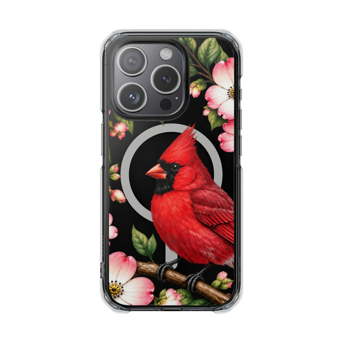 Clear Magnetic Phone Case — Cardinal Scene
