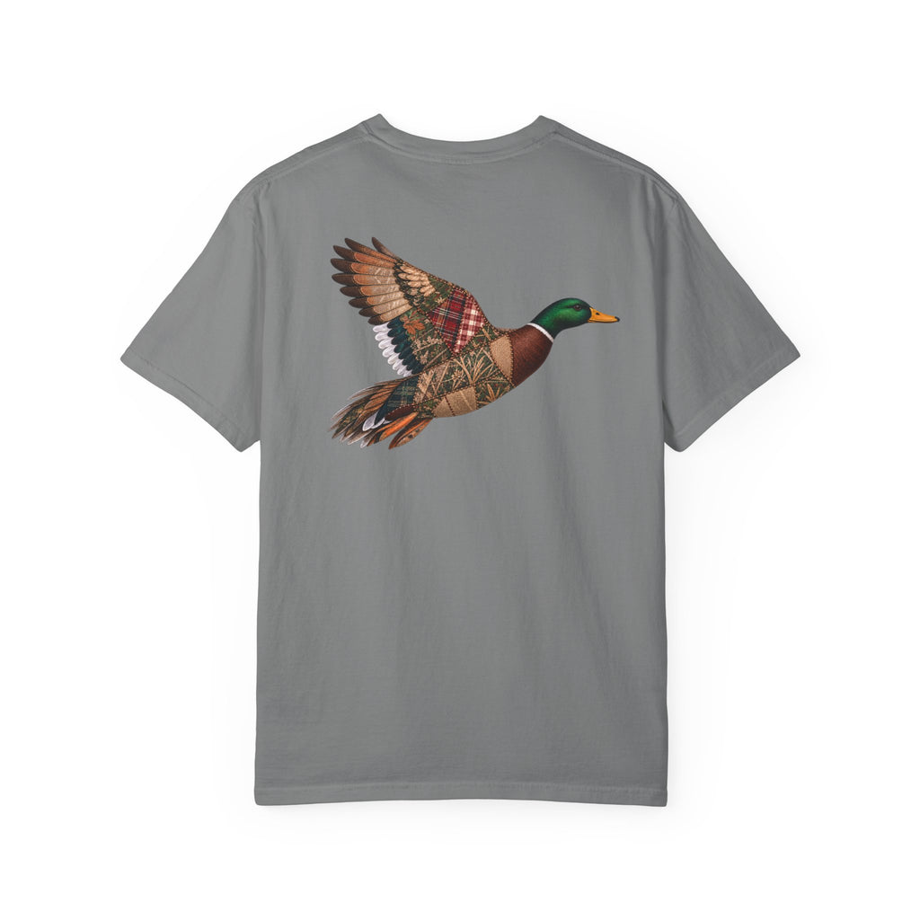 Faux Patchwork Mallard Duck Shirt, Duck Hunting Tee, Rustic Duck Hunter Gift