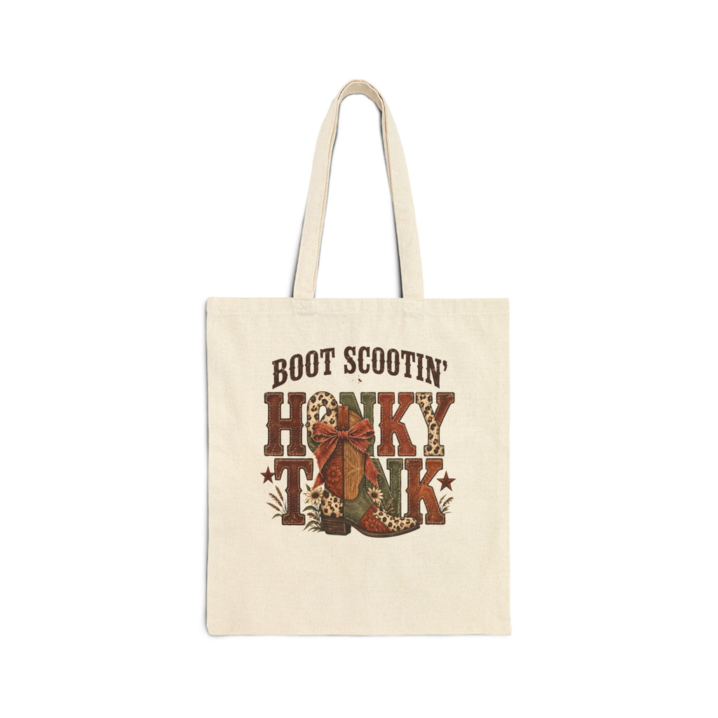 Boot Scootin' Cowboy Boot Tote | Country Western Canvas Tote