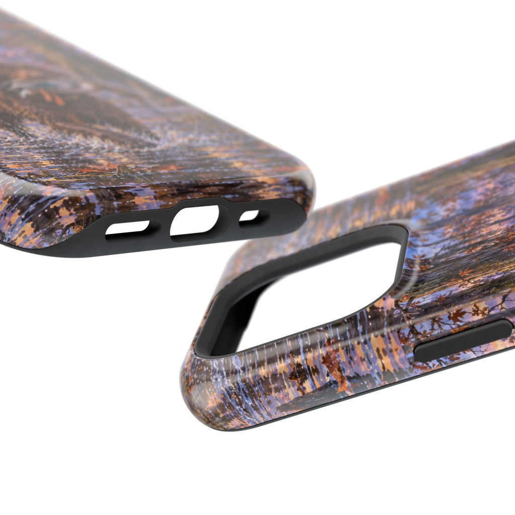 Clear Magnetic Phone Case — Boykin spaniel with Duck swamp