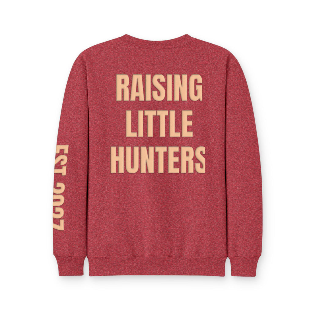 Personalized Hunting Mama Sweatshirt, Raising My Little Hunting Buddy Shirt, Hunter Orange Puff Sweatshirt, Custom Mom Hunting Gift