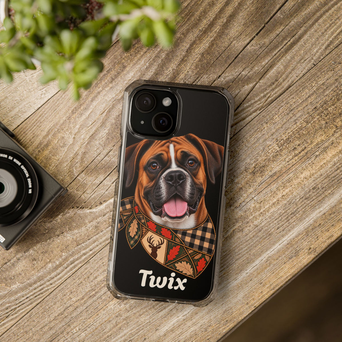 Clear Magnetic Phone Case — Boxer / Your Pet Personalized