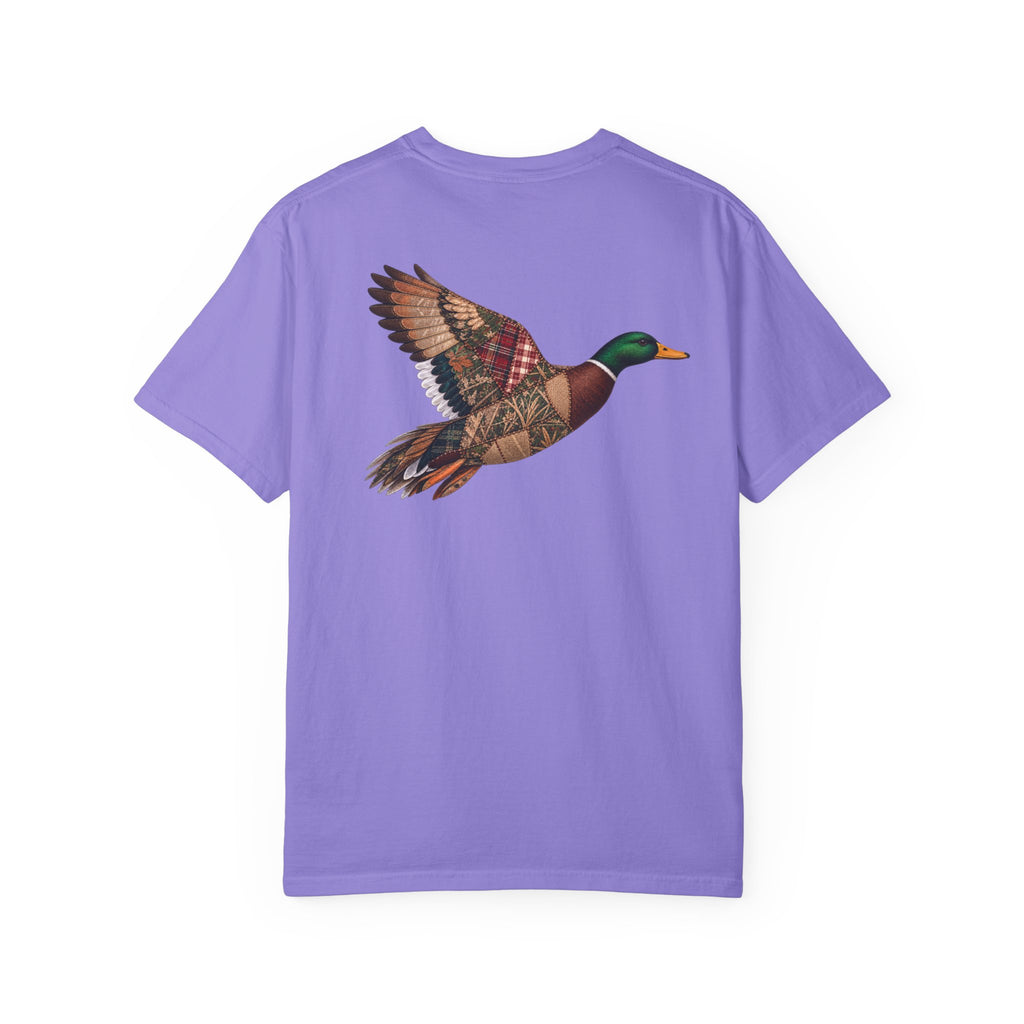 Faux Patchwork Mallard Duck Shirt, Duck Hunting Tee, Rustic Duck Hunter Gift
