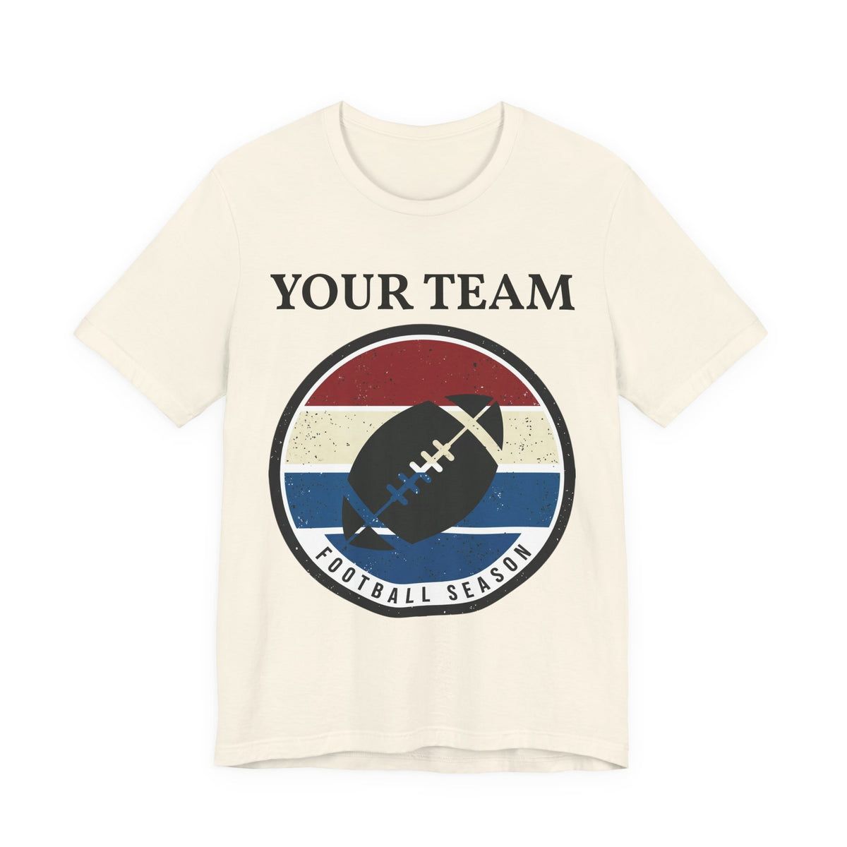 Retro Football Season Tee | Vintage Stripes Grunge Football Shirt