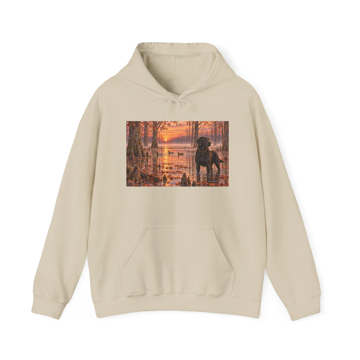 Hoodie — Autumn Sunset Moose Lake Graphic Pullover