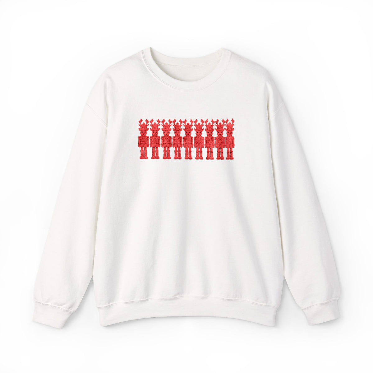 Red Nutcracker Christmas Sweatshirt | Embroidered Holiday Crewneck