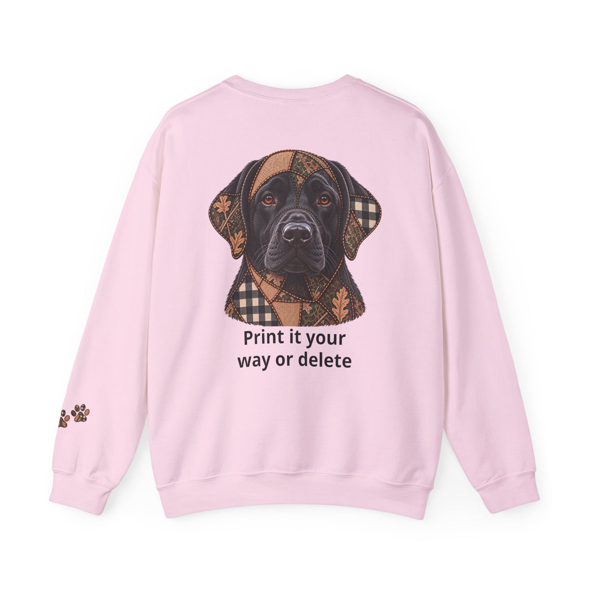 Faux Patchwork Black Lab Shirt, Labrador Hunting Long Sleeve, Arkansas Hunter Gift