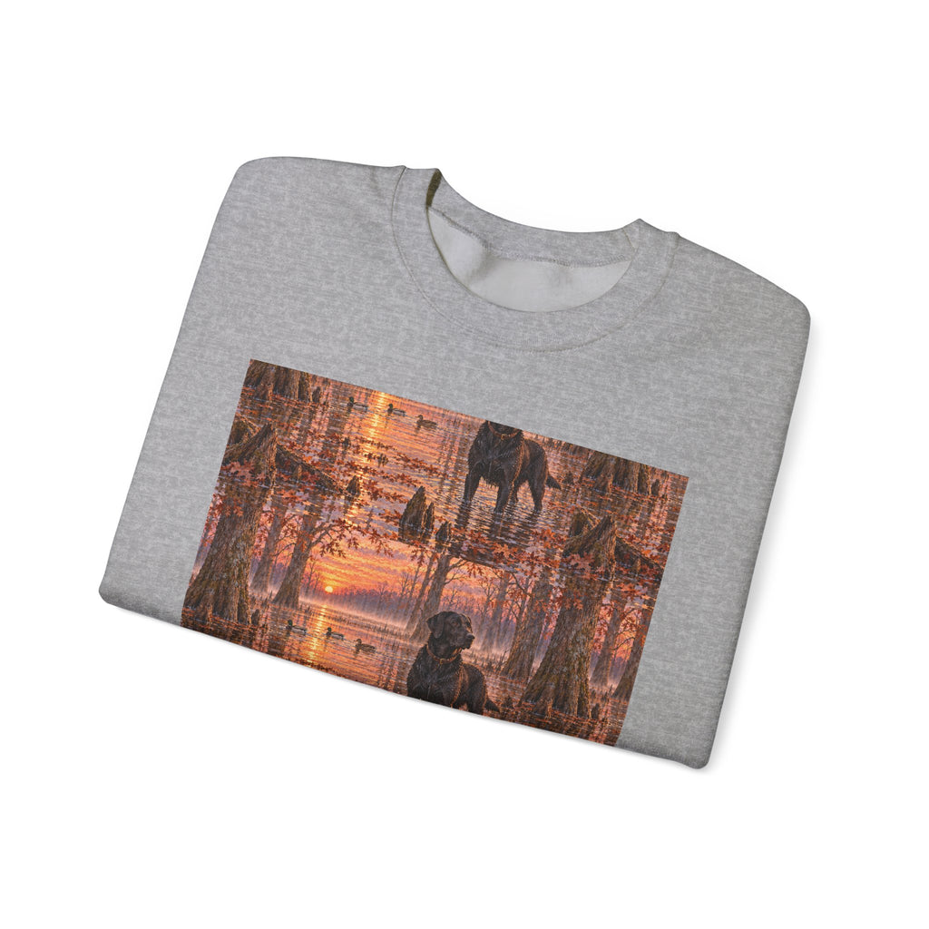 Kaleidoscope Cityscape Sweatshirt — Vintage Sunset Graphic Crewneck