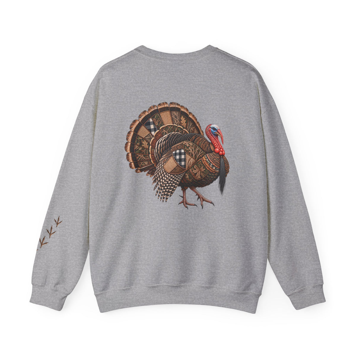 Faux Patchwork Turkey Shirt, Turkey Hunting Long Sleeve, Arkansas Waterfowl Hunter Gift