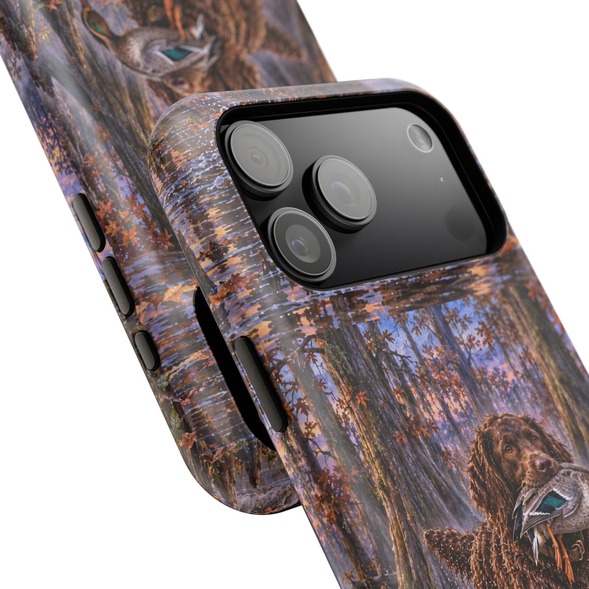 Clear Magnetic Phone Case — Boykin spaniel with Duck swamp