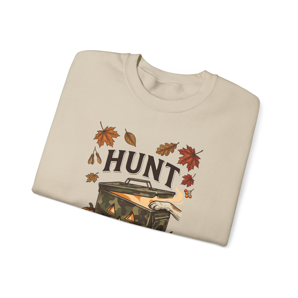 Hunt or Haunt Sweatshirt | Spooky Hunting, Halloween Fall Leaves