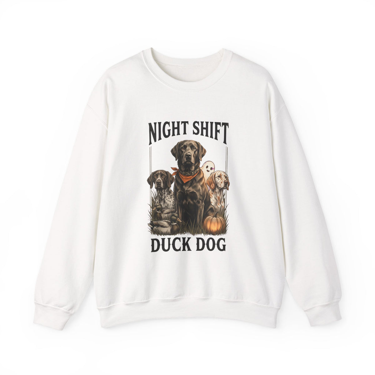 Night Shift Duck Dog Sweatshirt | Spooky Hunting, Halloween Retriever