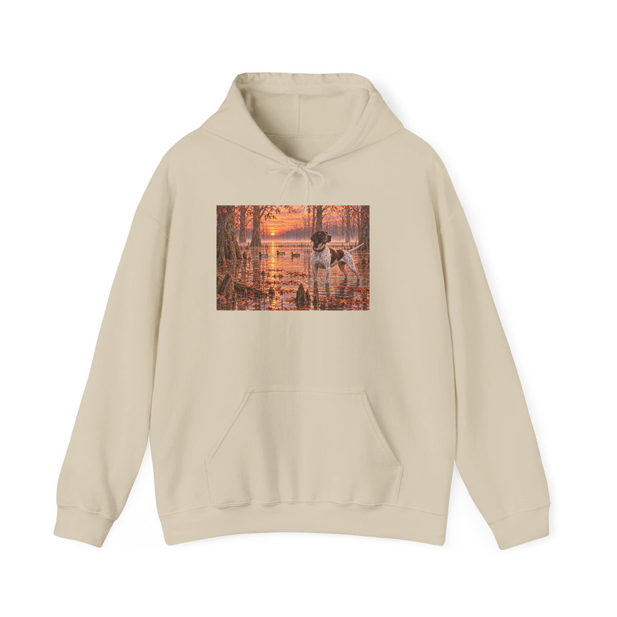 Autumn Retriever Hoodie — Dog Sunset Forest Hooded Sweatshirt