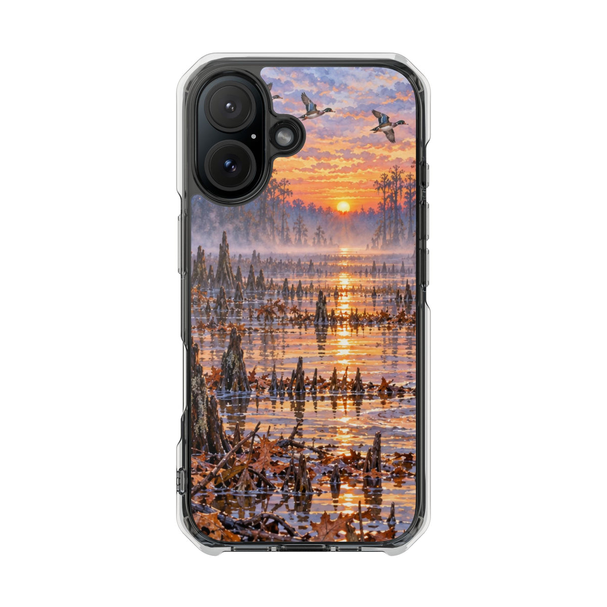 Clear Magnetic Phone Case — Duck swamp