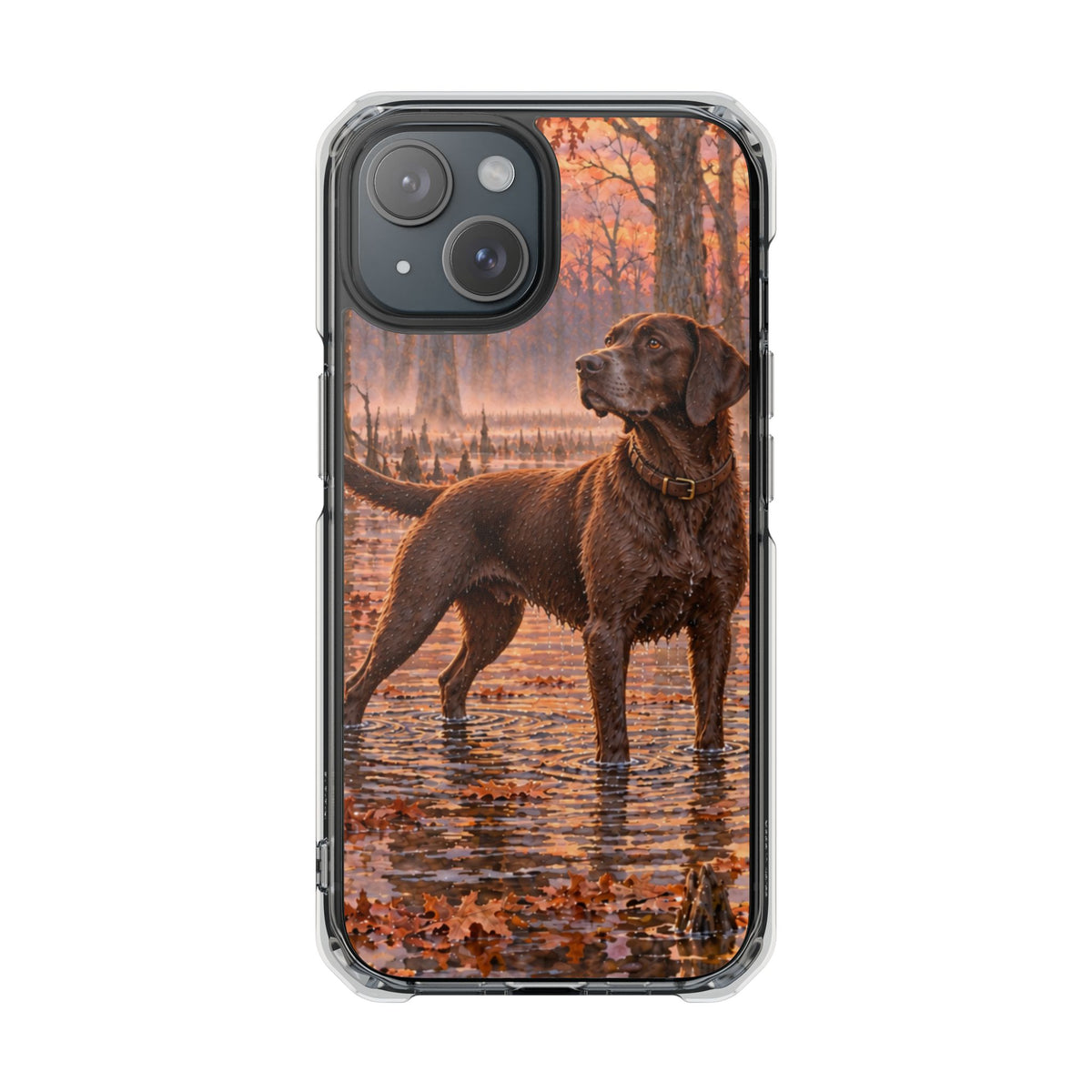 Clear Magnetic Phone Case — Swamp Chocolate Lab
