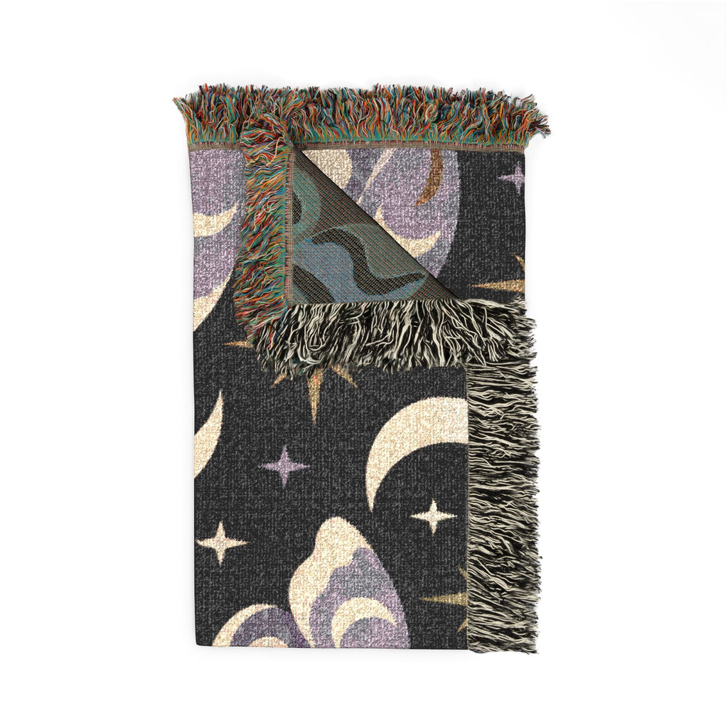Celestial Moth Woven Blanket