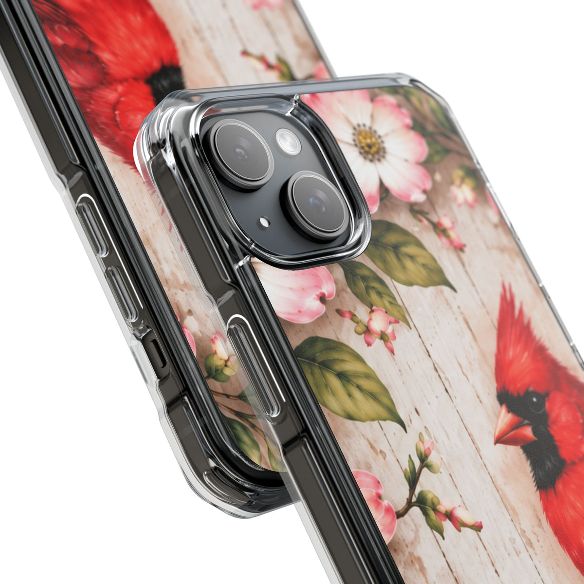 Clear Magnetic Phone Case Cardinal Scene