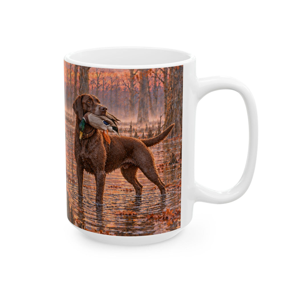 Duck Hunting Coffee Mug — Sunrise Marsh Scene Ceramic Mug (11oz & 15oz)