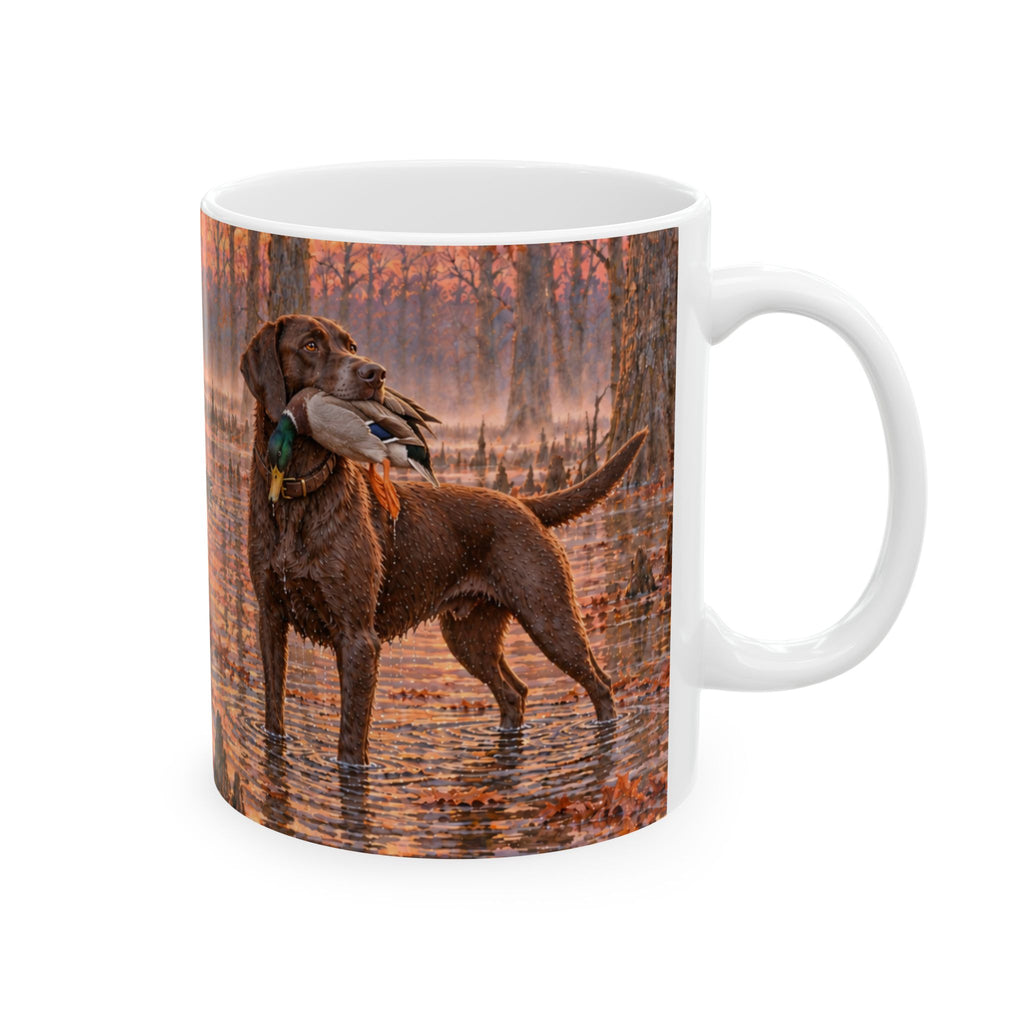 Duck Hunting Coffee Mug — Sunrise Marsh Scene Ceramic Mug (11oz & 15oz)