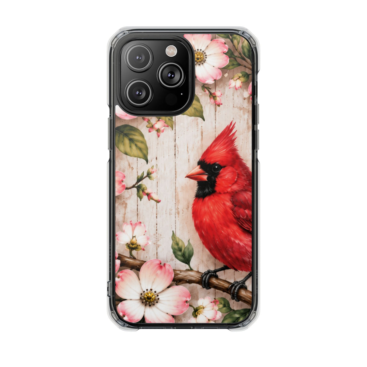 Clear Magnetic Phone Case Cardinal Scene
