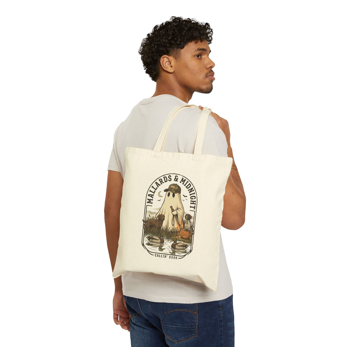 Mallards & Midnight Ghost Duck Tote | Spooky Hunting Halloween Tote