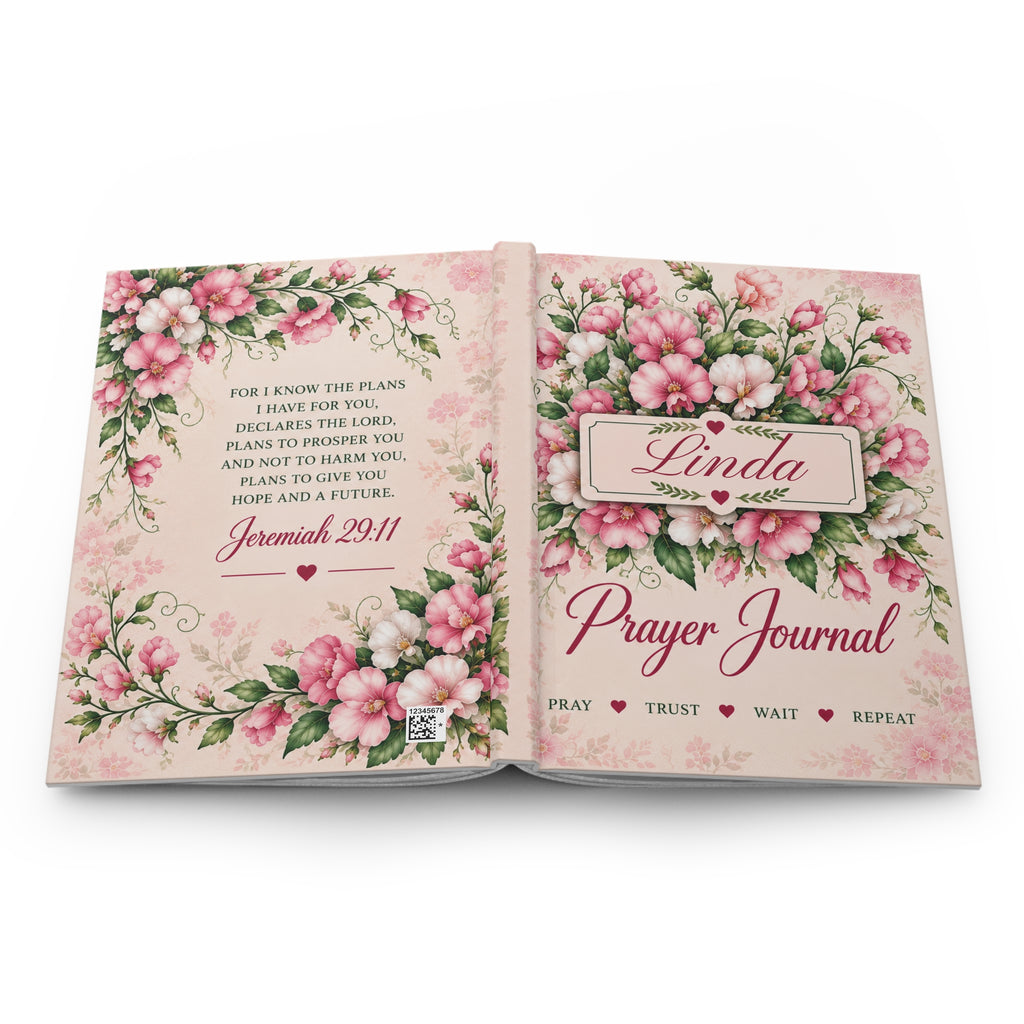 Personalized April Birth Flower Prayer Journal, Sweet Pea Christian Journal with Name, April Birthday Gift for Her, Bible Verse Journal
