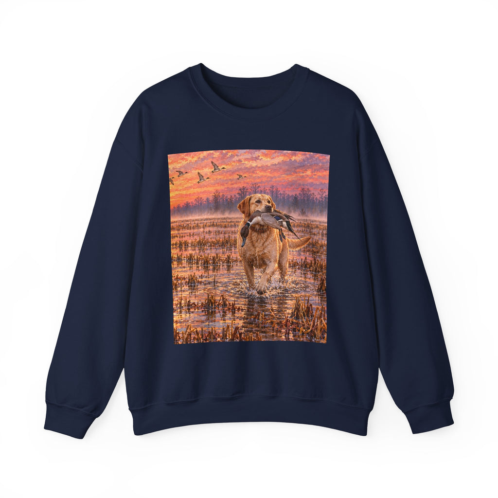 Golden Retriever Sunset Crewneck Sweatshirt