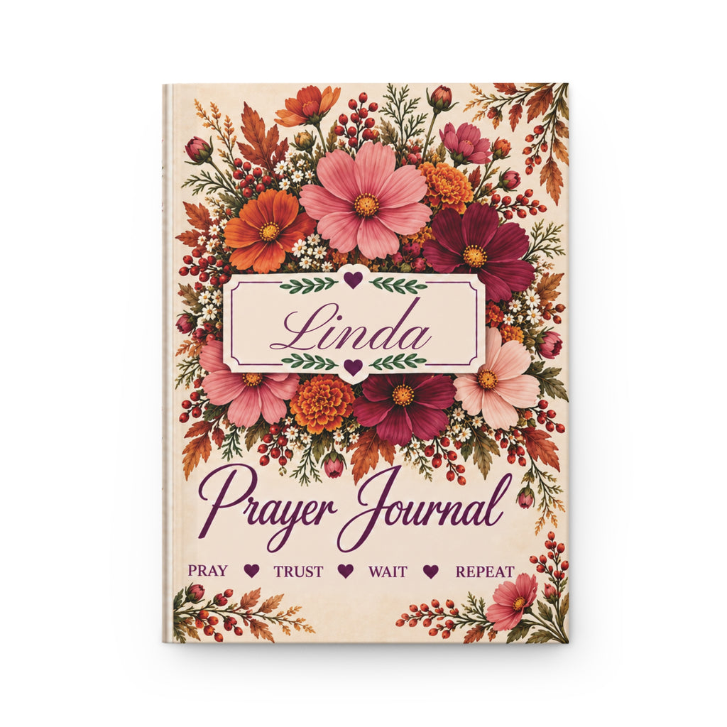 Personalized October Birth Flower Prayer Journal, Cosmos Floral Christian Notebook, Jeremiah 29:11 Bible Verse Gift for Her