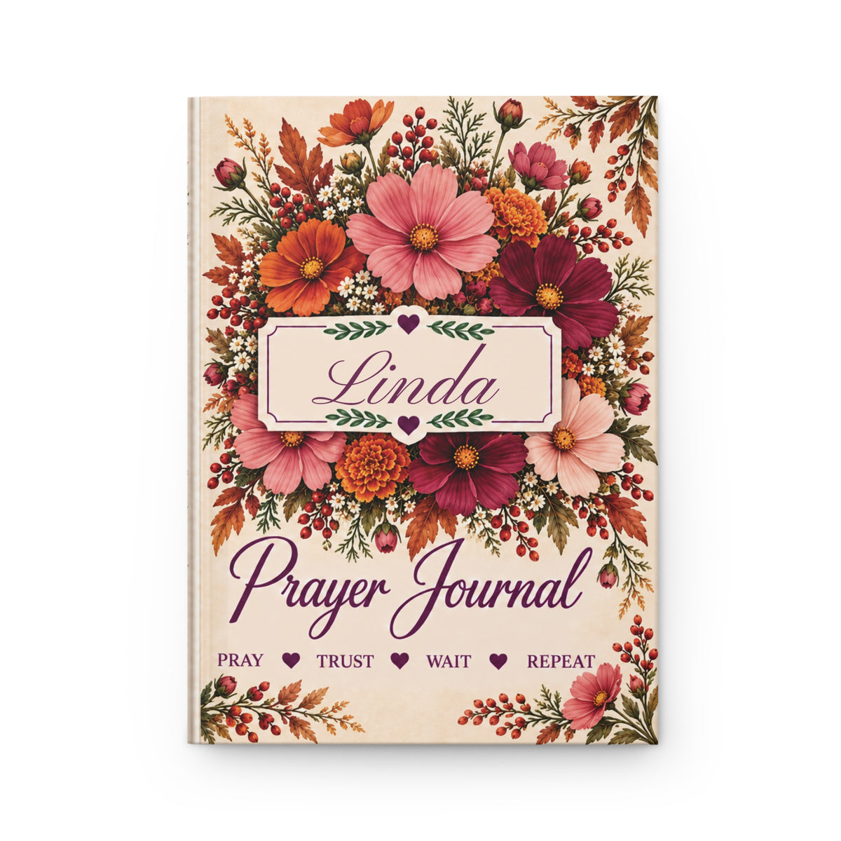 Personalized October Birth Flower Prayer Journal, Cosmos Floral Christian Notebook, Jeremiah 29:11 Bible Verse Gift for Her