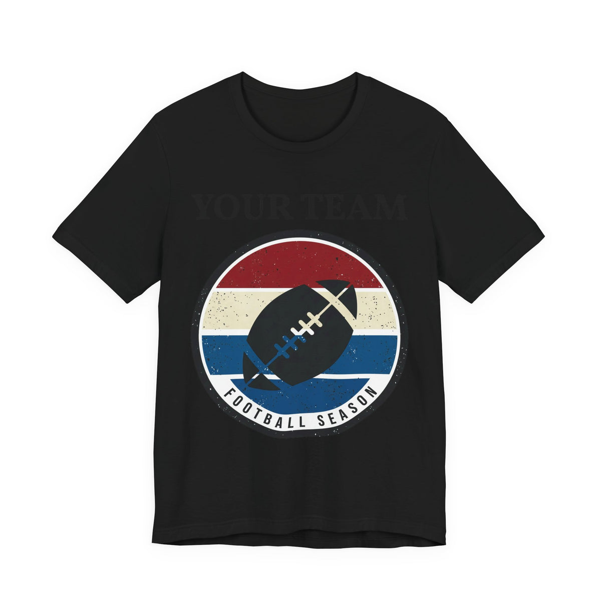 Retro Football Season Tee | Vintage Stripes Grunge Football Shirt