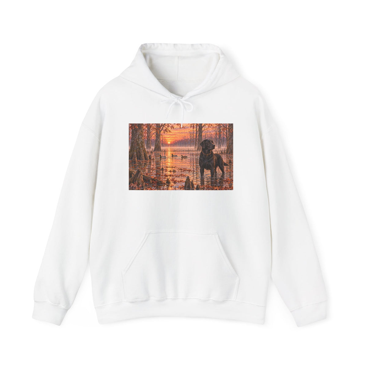 Hoodie — Autumn Sunset Moose Lake Graphic Pullover