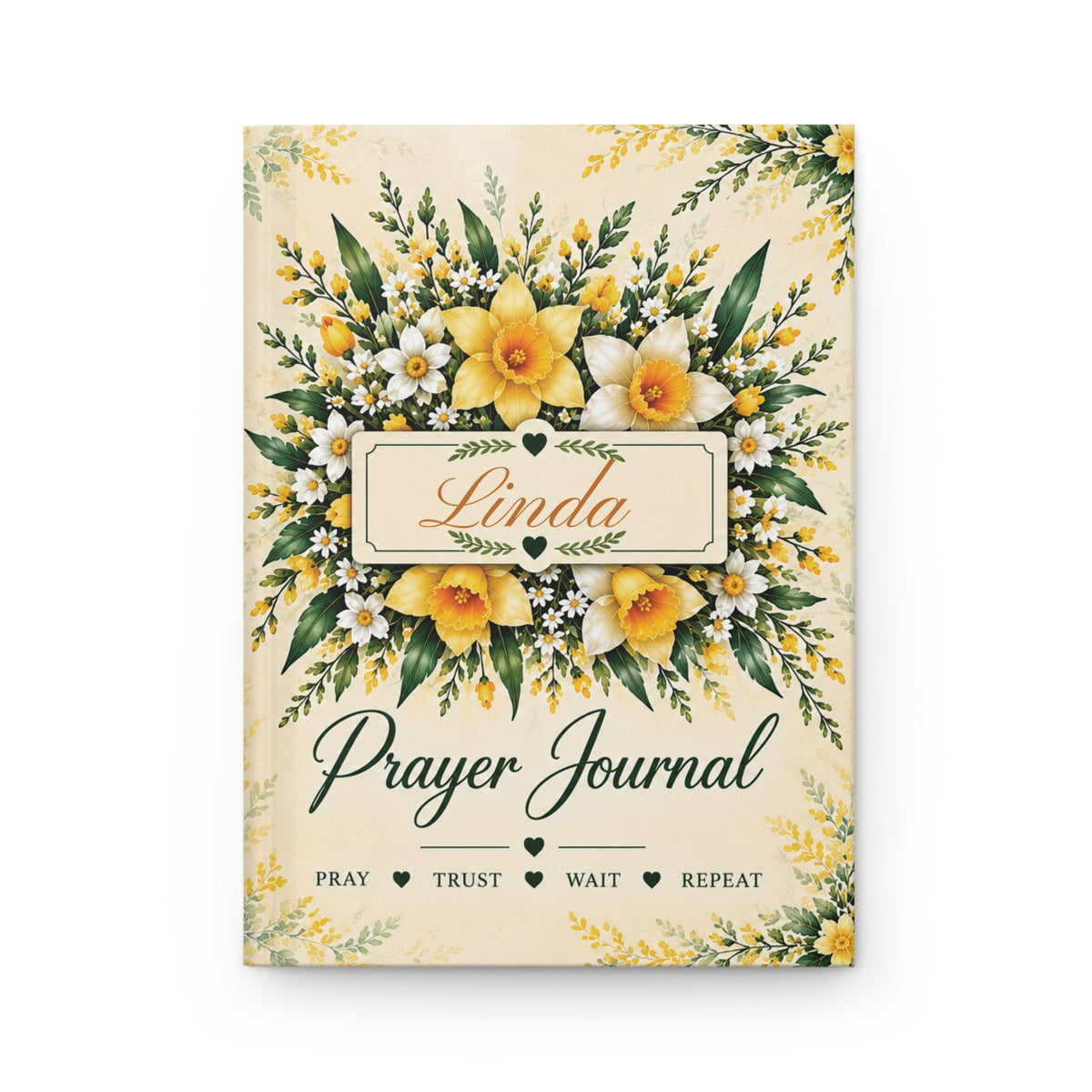 Personalized March Birth Flower Prayer Journal, Daffodil Christian Journal with Name, March Birthday Gift for Her, Bible Verse Journal