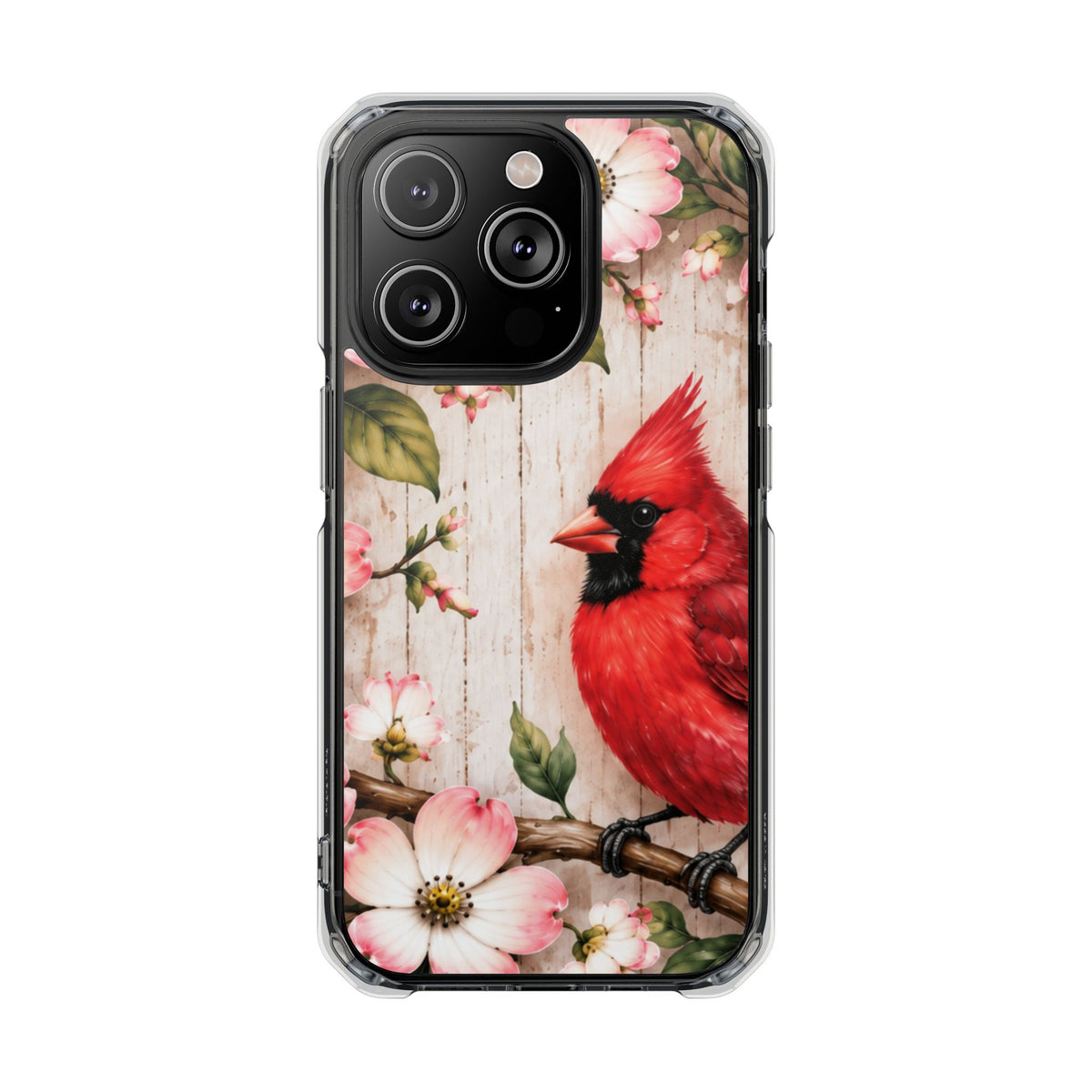 Clear Magnetic Phone Case Cardinal Scene