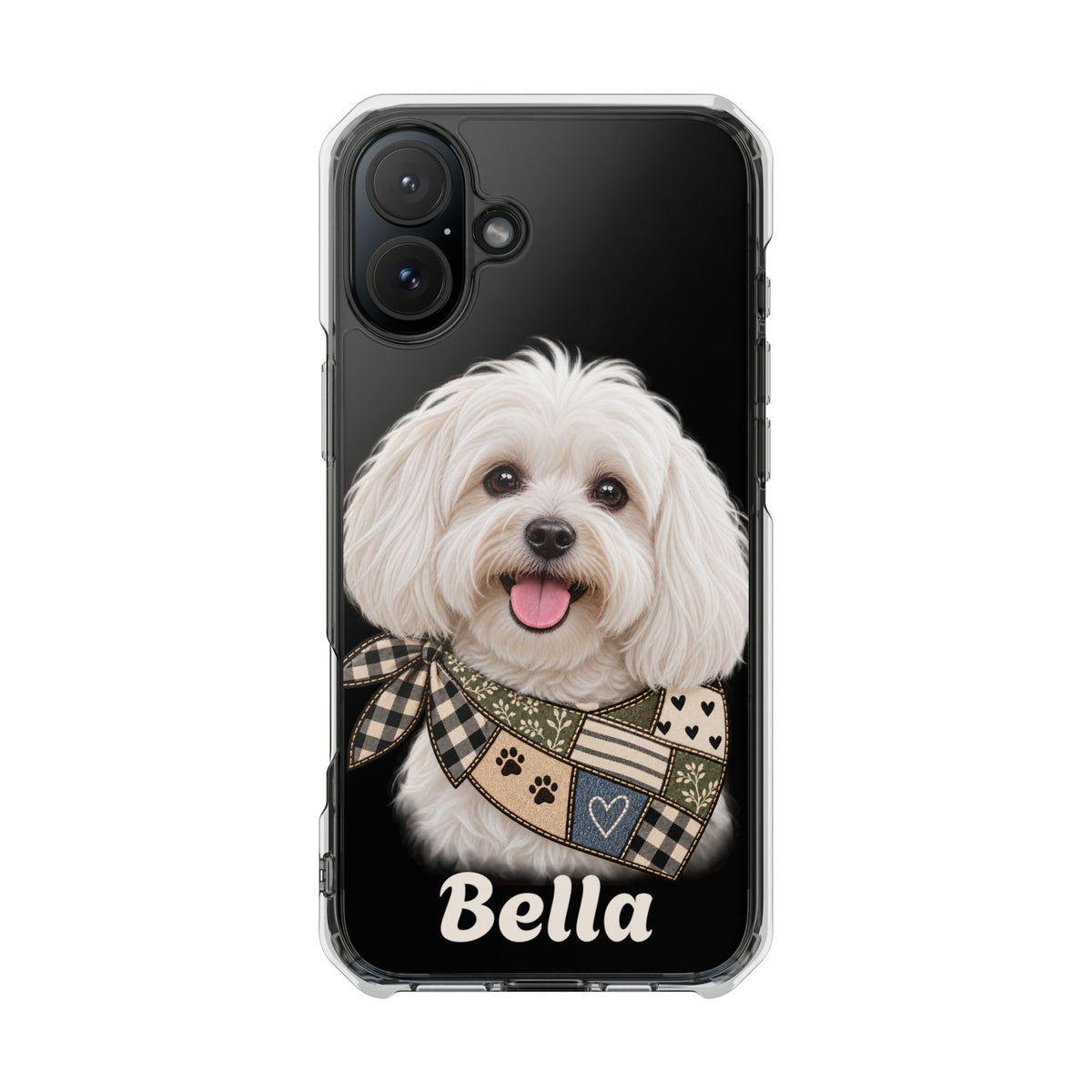 Clear Magnetic Phone Case — Maltese Personalized