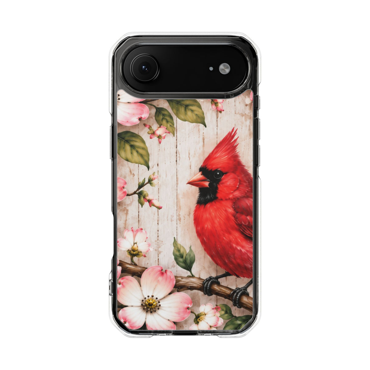 Clear Magnetic Phone Case Cardinal Scene