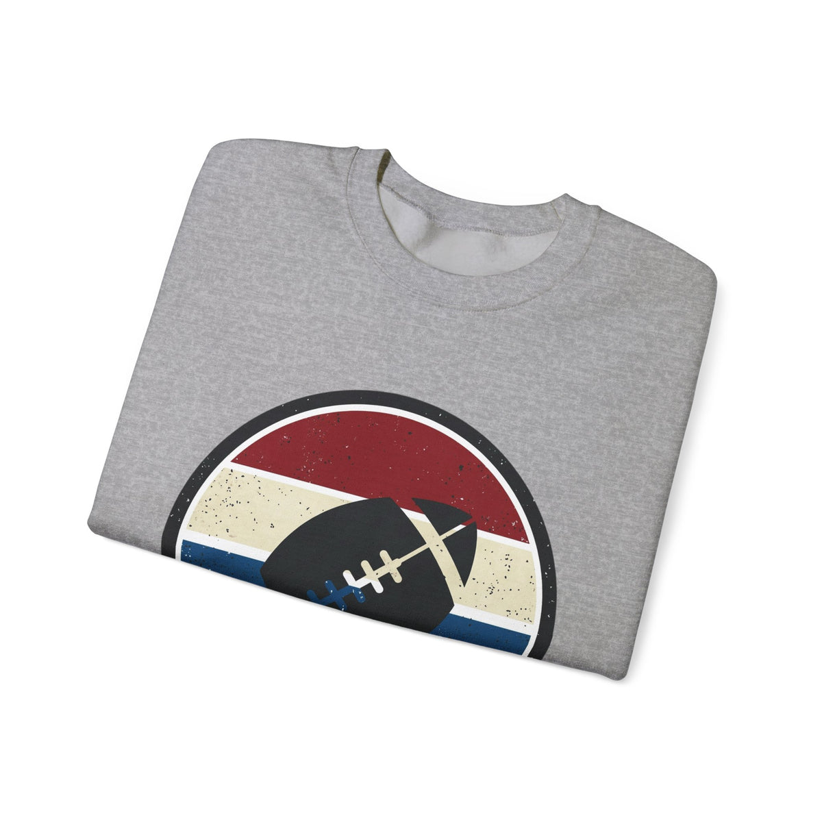 Retro Football Season Crewneck Sweatshirt | Vintage Stripe Football Logo
