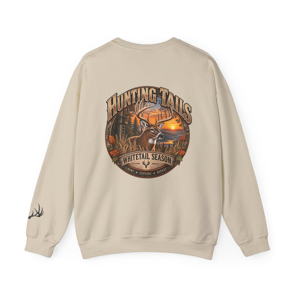 Safety Pink Whitetail Deer Hunting Sweatshirt – Buck Hunter Crewneck