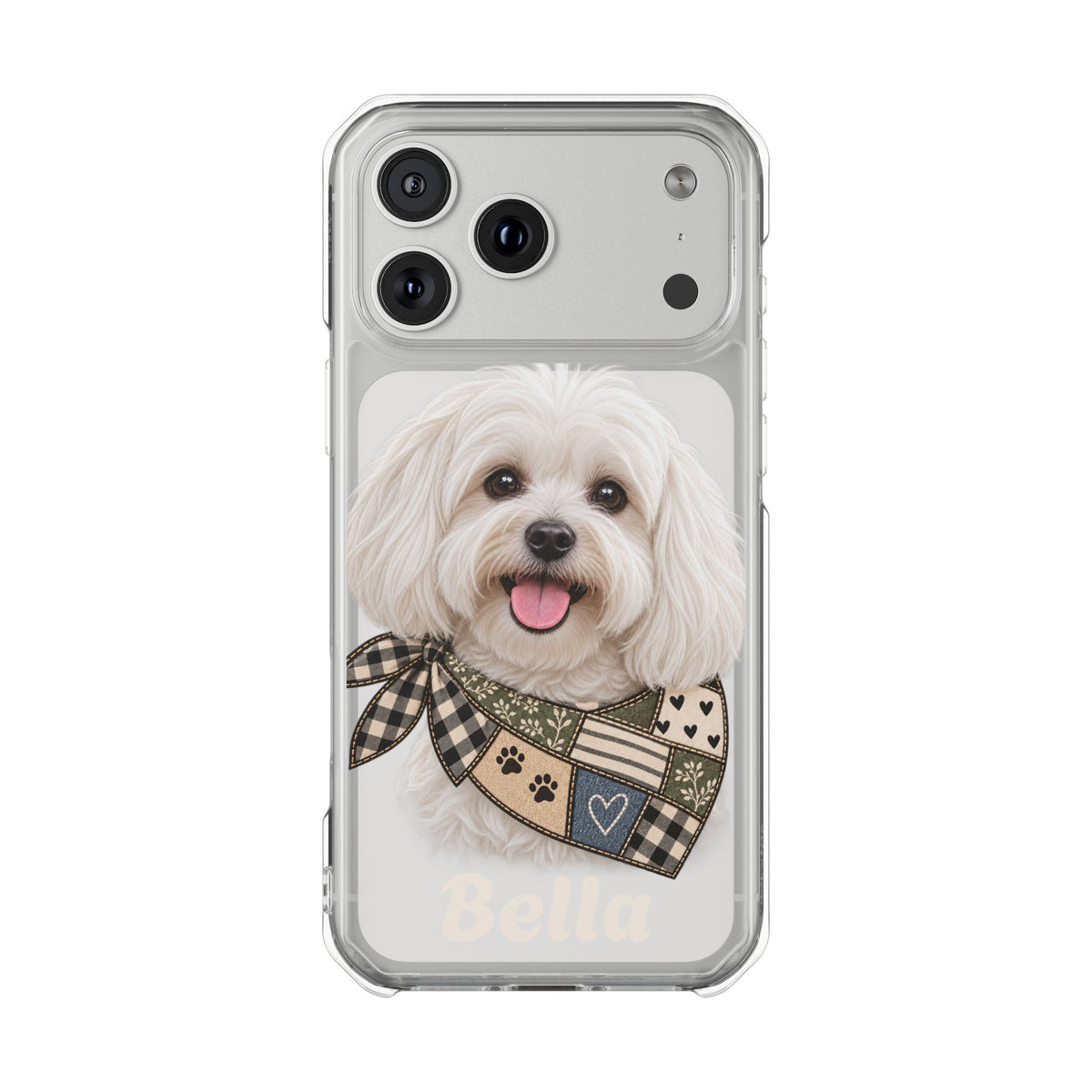 Clear Magnetic Phone Case — Maltese Personalized