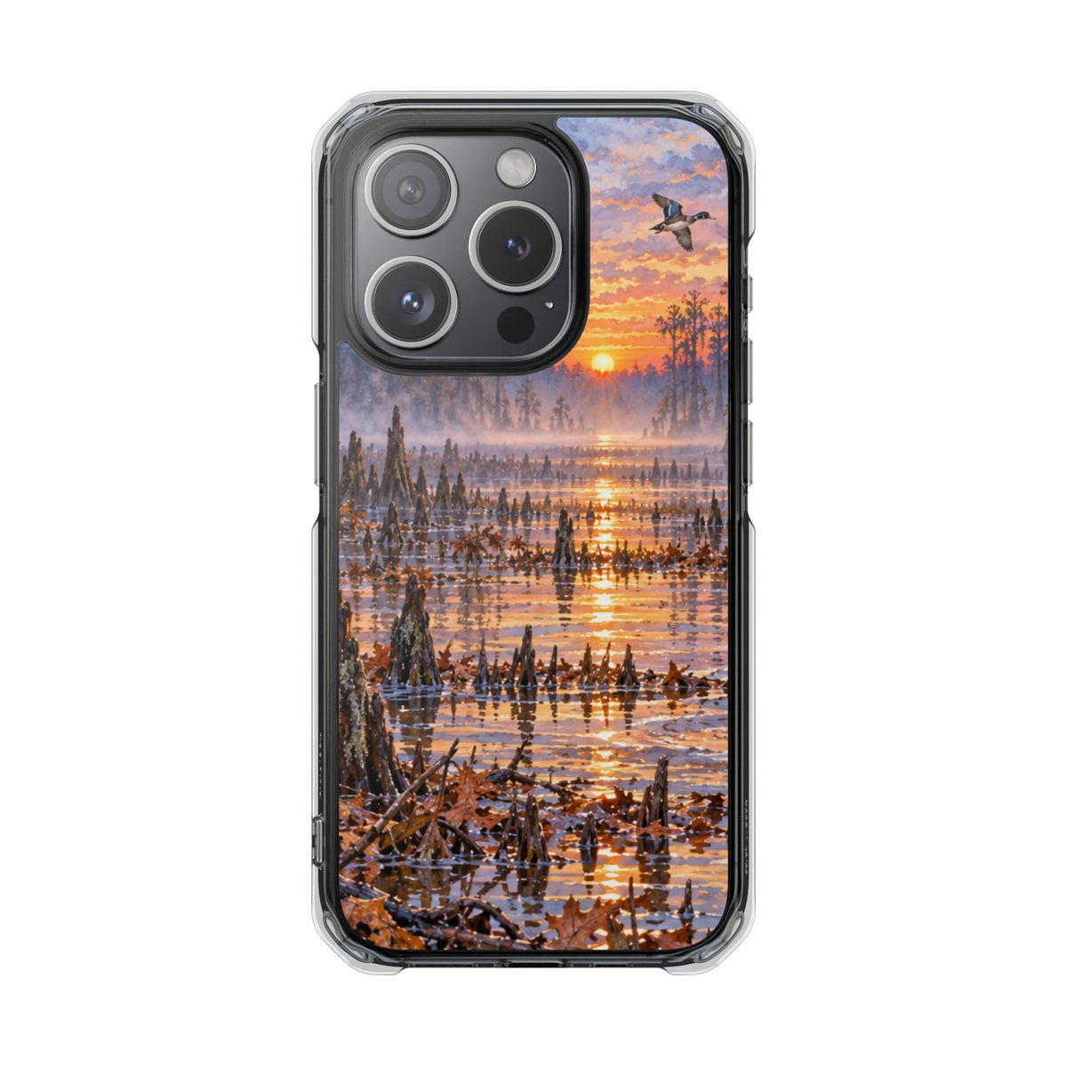 Clear Magnetic Phone Case — Duck swamp