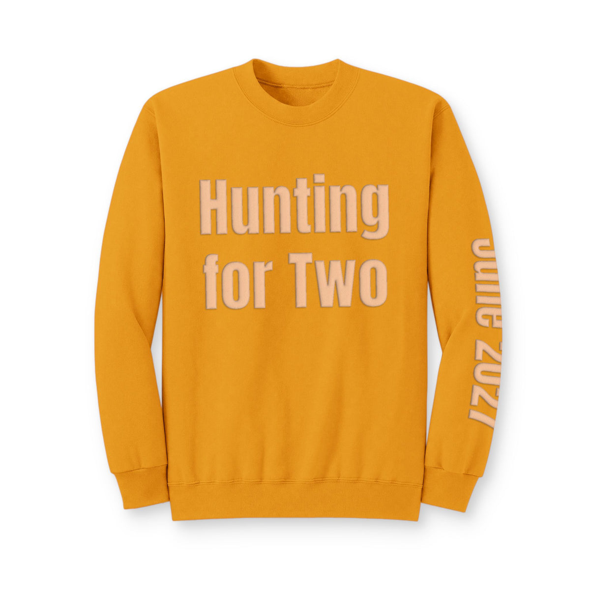 Personalized Mom to Be Sweatshirt, Custom Due Date Pregnancy Announcement, Hunter Sweatshirt, Blue Puff Expecting Mom Gift