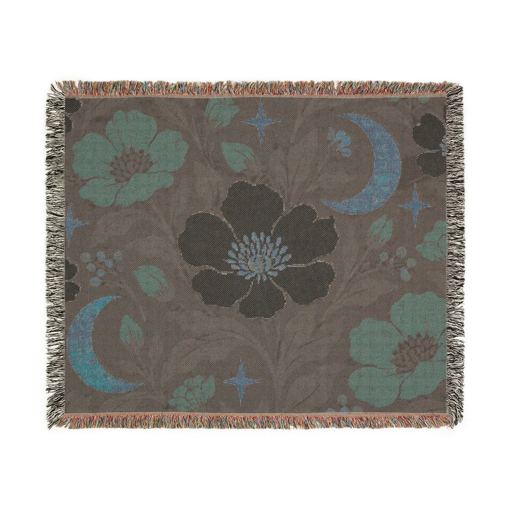 Boho Geometric Woven Blanket — Retro Floral Tile Soft Throw