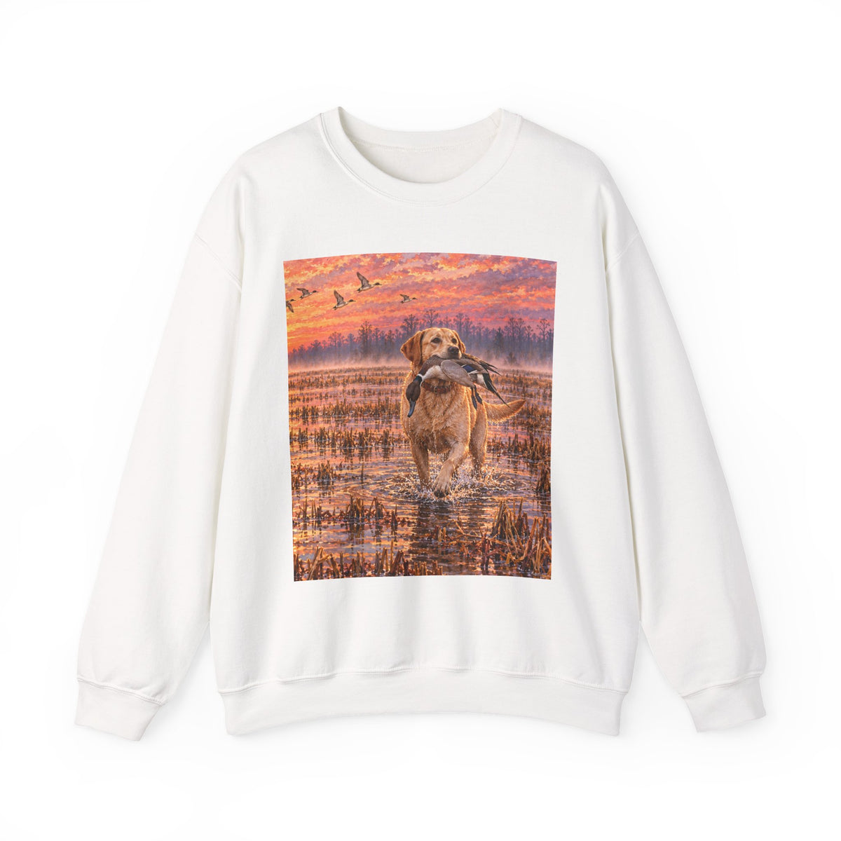 Golden Retriever Sunset Crewneck Sweatshirt