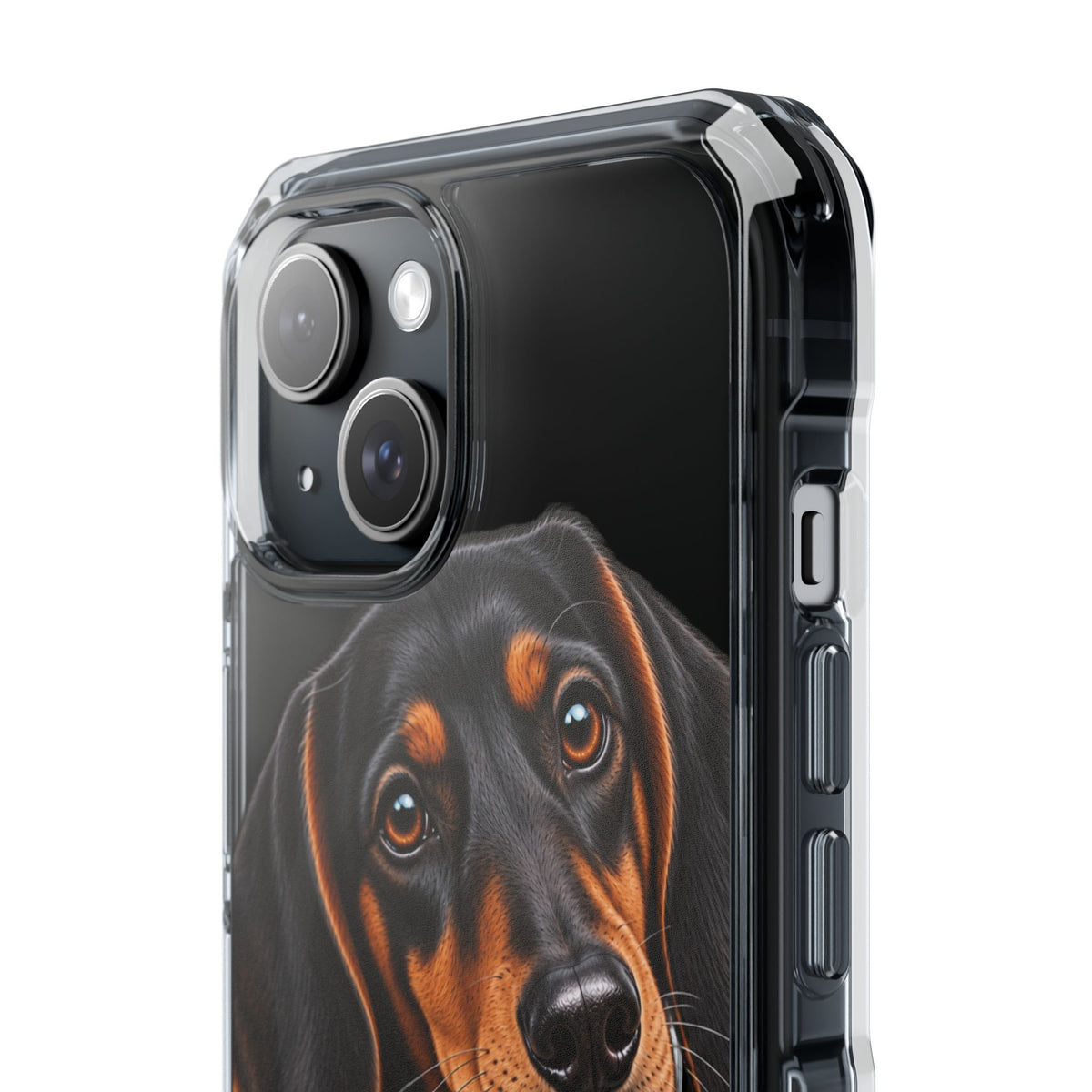 Clear Magnetic Phone Case — Dachshund Personalized