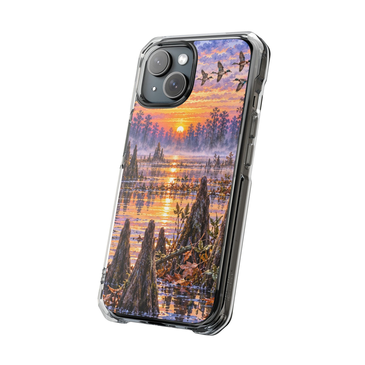 Clear Magnetic Phone Case — Duck swamp
