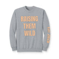 Personalized Hunting Mama Sweatshirt, Raising Them Wild, Hunter Orange Puff Sweatshirt, Custom Hunting Mom Gift