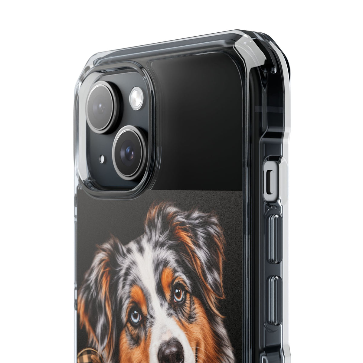 Clear Magnetic Phone Case — Australian Shepherd Personalized
