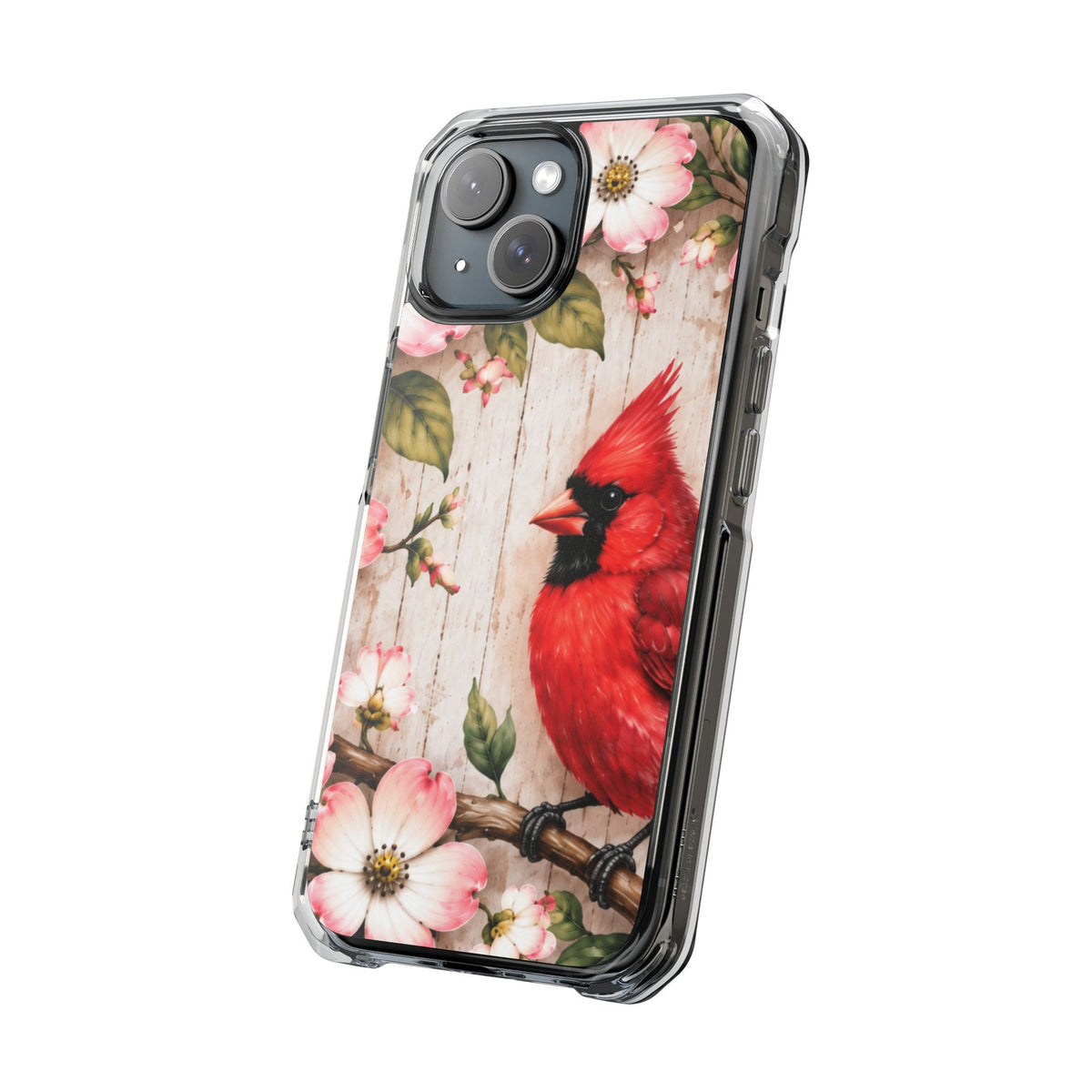 Clear Magnetic Phone Case Cardinal Scene
