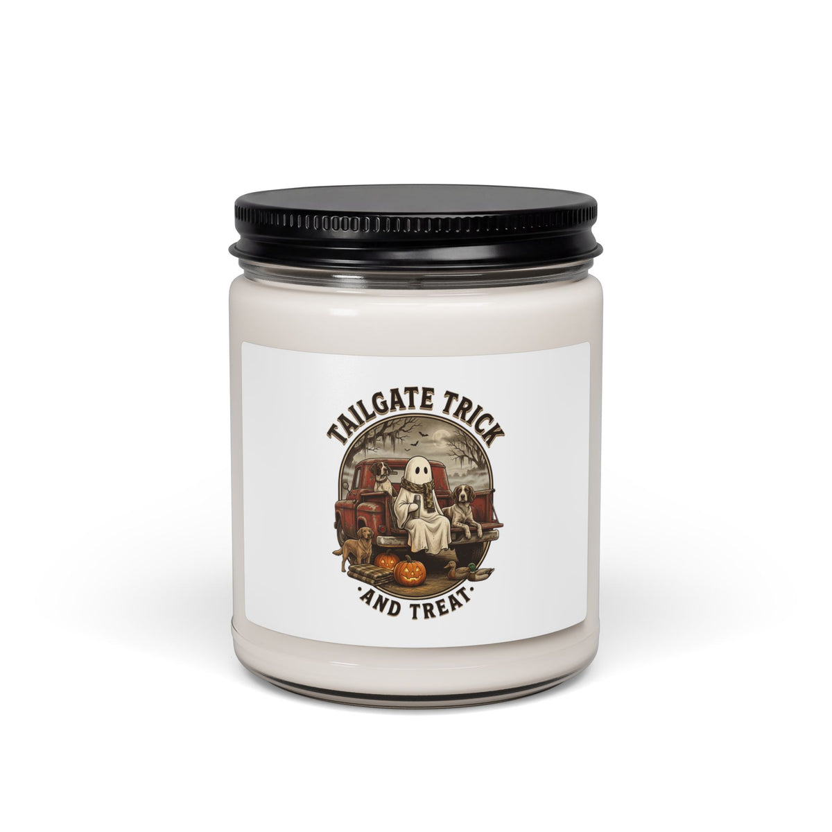 Tailgate Trick and Treat Soy Scented Candle, Halloween spooky hunting decor
