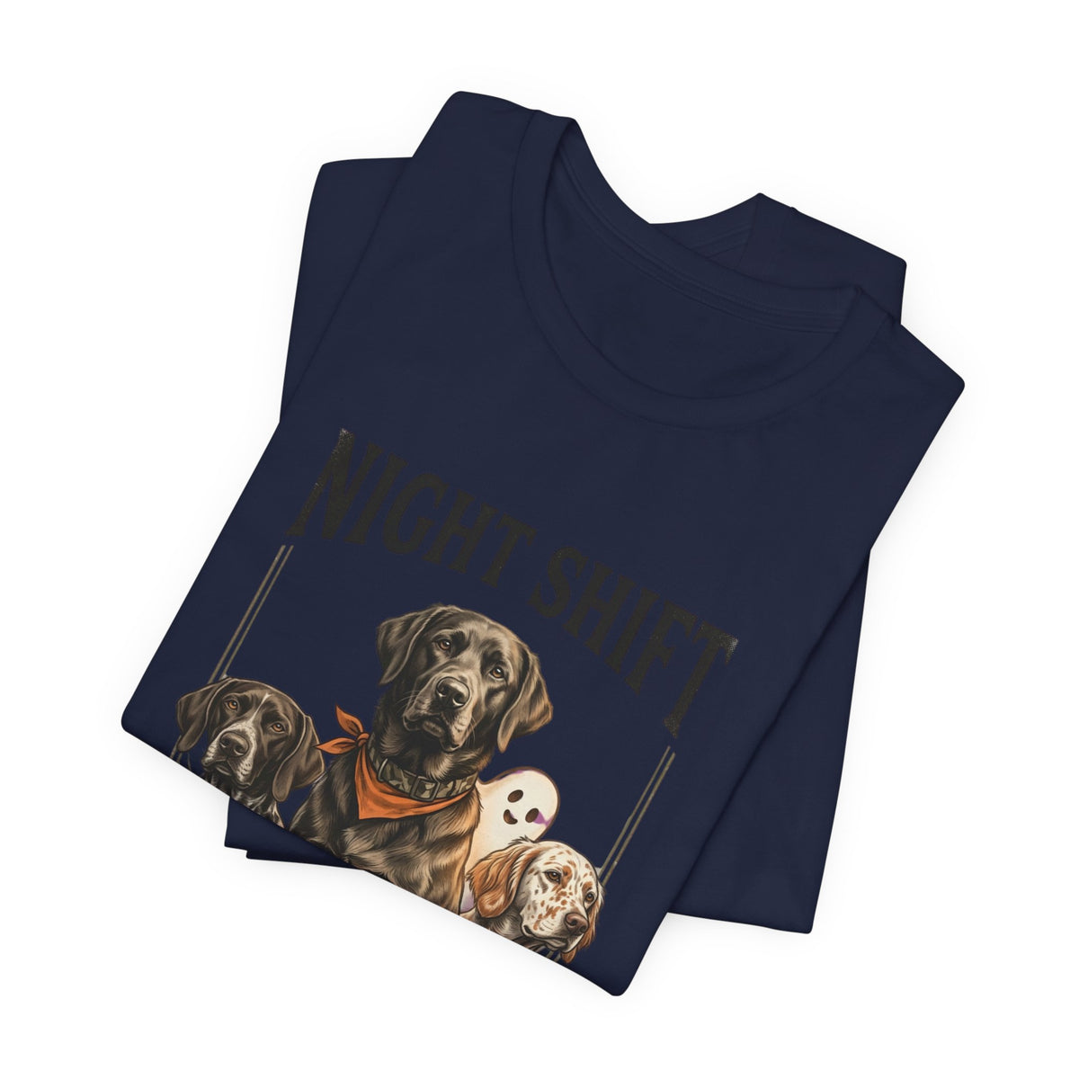 Night Shift Duck Dog T‑Shirt | Spooky Hunting, Retriever Graphic