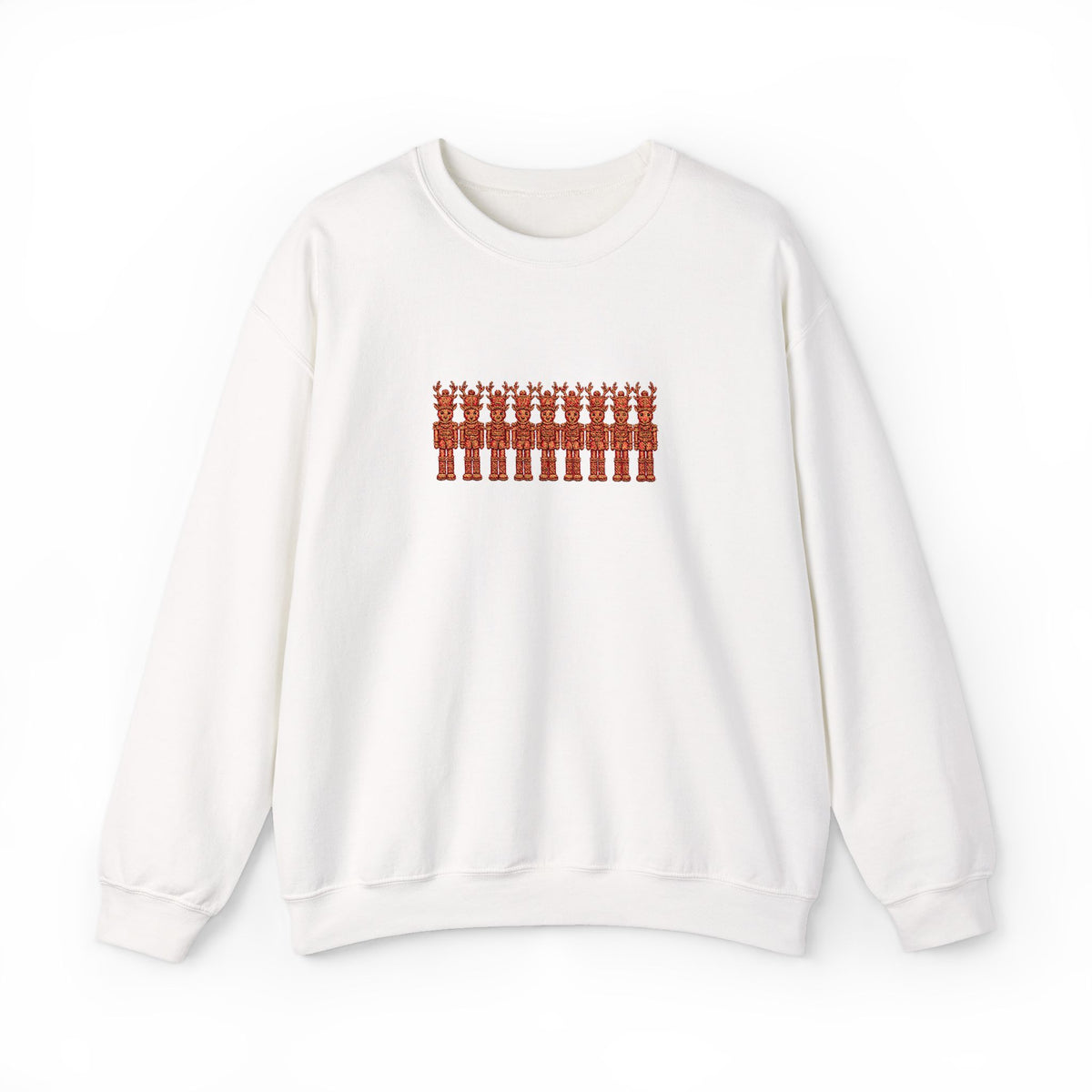 Dancing Nutcracker & Reindeer Embroidered Sweatshirt | Christmas Crewneck